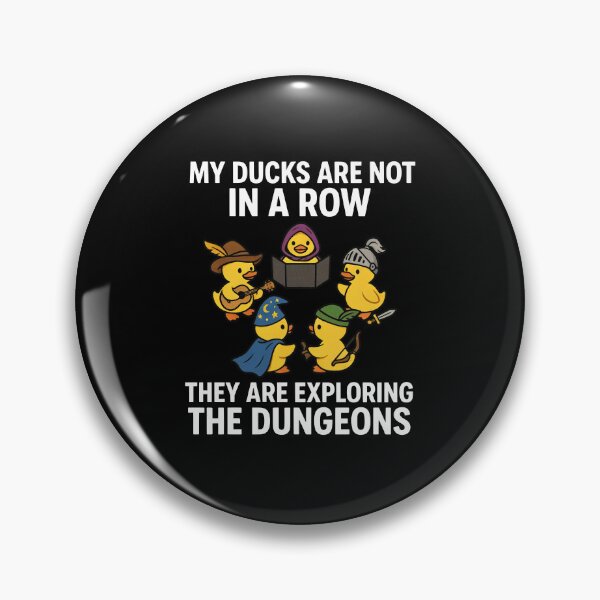 Item preview, My ducks are not in a row They are exploring the dungeons RPG dark background designed and sold by Welldoh.