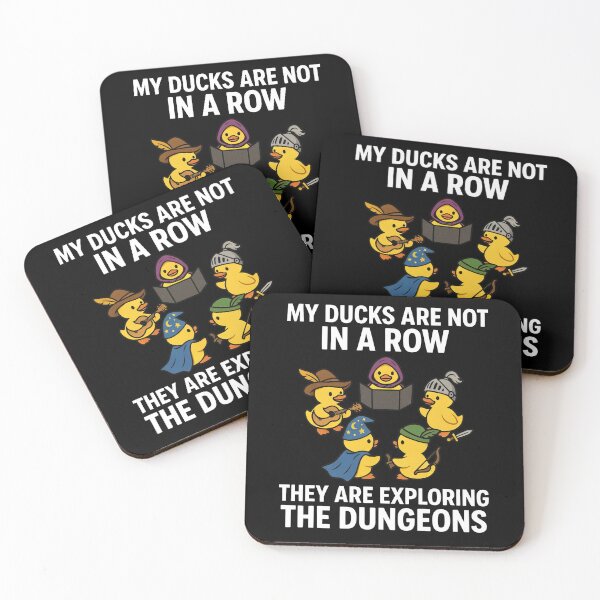 Item preview, My ducks are not in a row They are exploring the dungeons RPG dark background designed and sold by Welldoh.