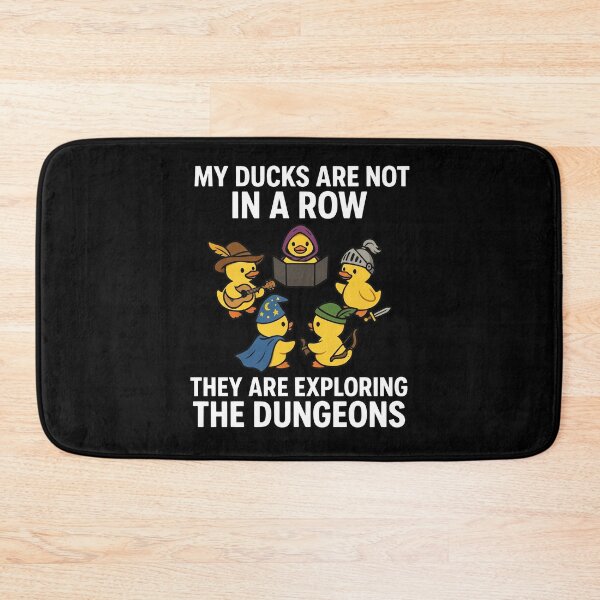 Item preview, My ducks are not in a row They are exploring the dungeons RPG dark background designed and sold by Welldoh.