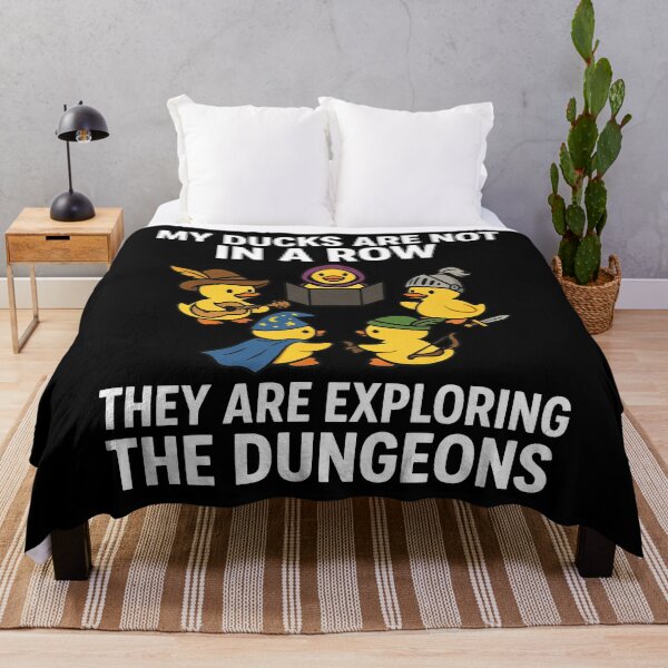 Item preview, My ducks are not in a row They are exploring the dungeons RPG dark background designed and sold by Welldoh.