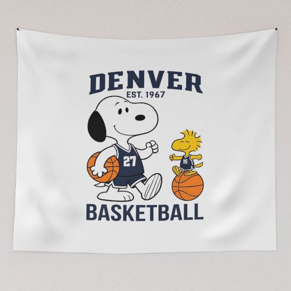 Item preview, Snoopy & Woodstock Denver Nuggets Retro Basketball B0008 designed and sold by jacqueliSne.