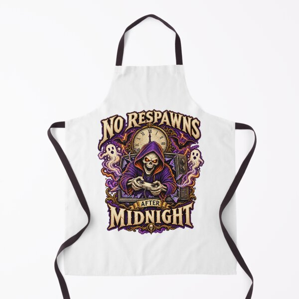 Item preview, No Respawns After Midnight – Funny Halloween Gamer Skeleton Design designed and sold by FZ Designs.