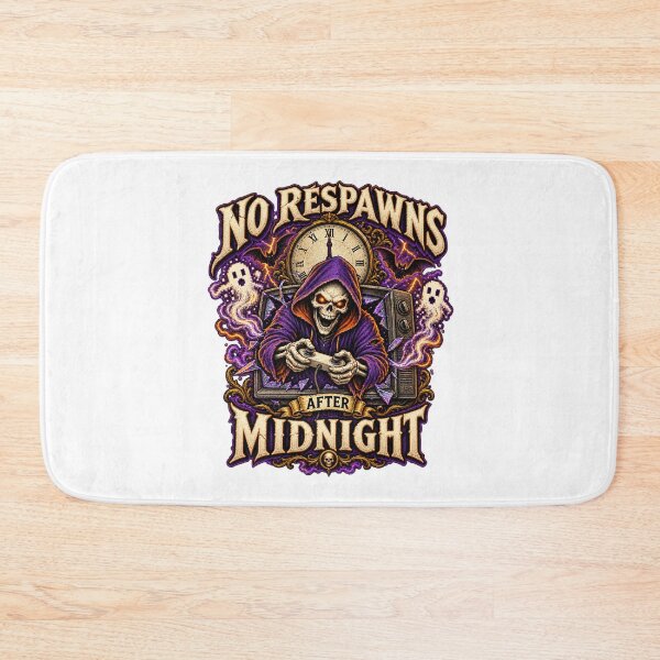 Item preview, No Respawns After Midnight – Funny Halloween Gamer Skeleton Design designed and sold by FZ Studio .