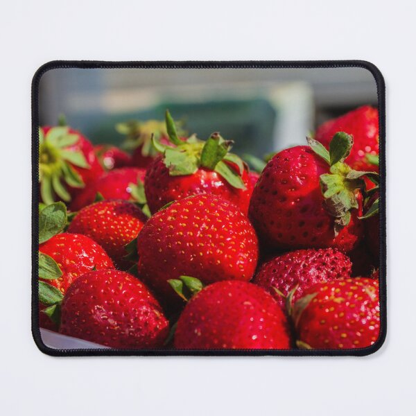 Item preview, Fresh Red Strawberries Close-Up Pile of Ripe Fruit With Green Leaves for Summer Snacks designed and sold by Nmallia.