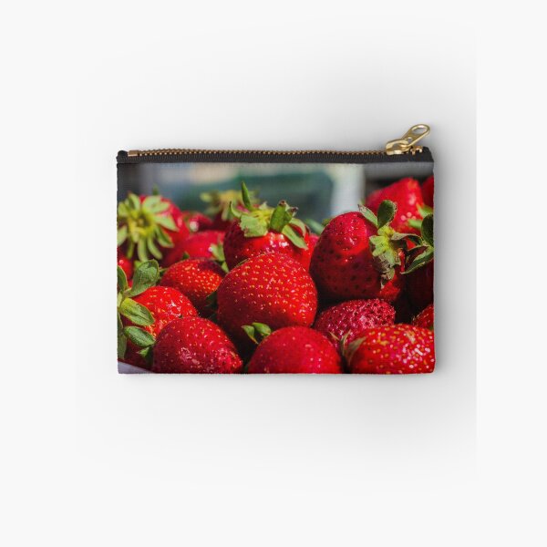 Item preview, Fresh Red Strawberries Close-Up Pile of Ripe Fruit With Green Leaves for Summer Snacks designed and sold by Nmallia.