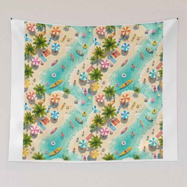 Item preview, Tropical Summer Pool Vacation Pattern designed and sold by DailyVines.