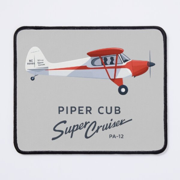 Item preview, piper cub super cruiser pa-12 red plane designed and sold by PilotandPlane.