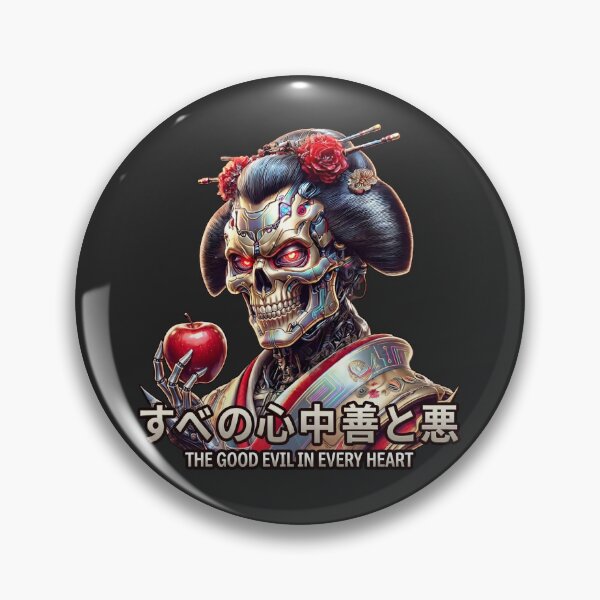 Item preview, Cybernetic Geisha Skull Holding Apple designed and sold by Voodoo Store Paranormal Collections.