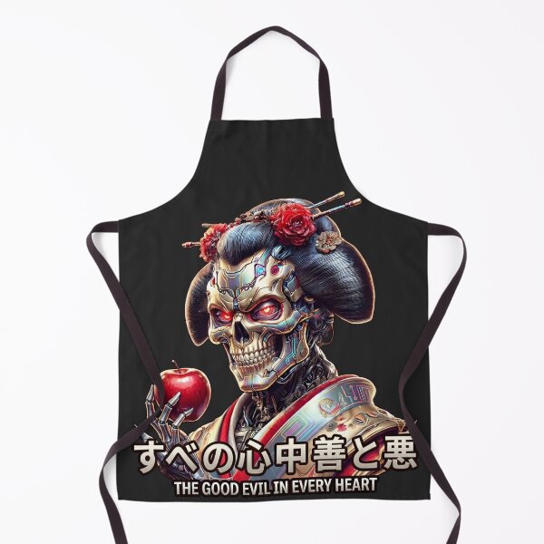 Item preview, Cybernetic Geisha Skull Holding Apple designed and sold by Voodoo Store Paranormal Collections.