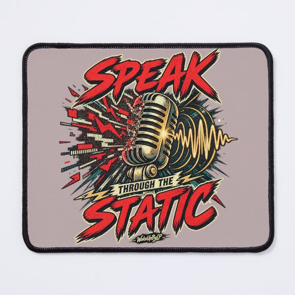 Item preview, Speak Through the Static – Retro Glitch Art designed and sold by WakeUpByLP.
