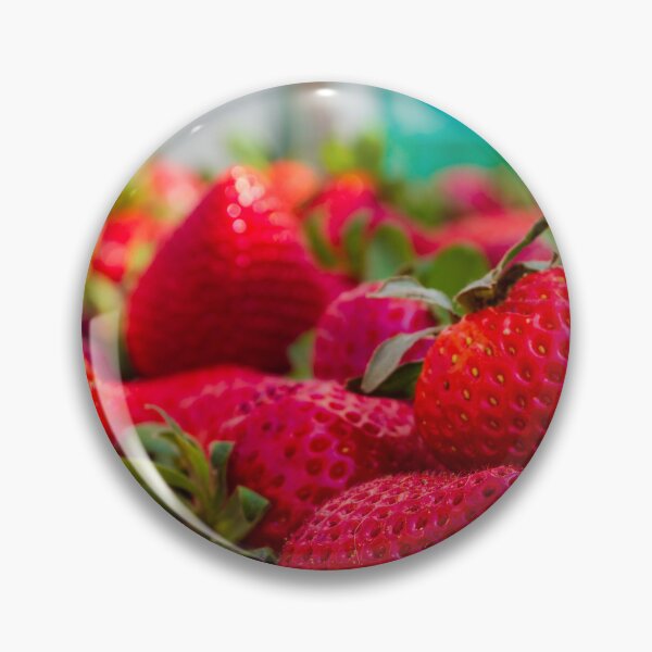 Item preview, Fresh Red Strawberries Close-Up Pile of Ripe Fruit With Green Leaves for Summer Snacks designed and sold by Nmallia.