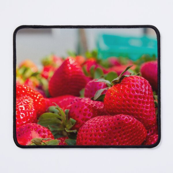 Item preview, Fresh Red Strawberries Close-Up Pile of Ripe Fruit With Green Leaves for Summer Snacks designed and sold by Nmallia.
