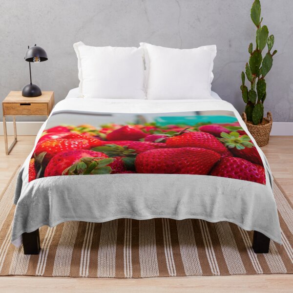 Item preview, Fresh Red Strawberries Close-Up Pile of Ripe Fruit With Green Leaves for Summer Snacks designed and sold by Nmallia.