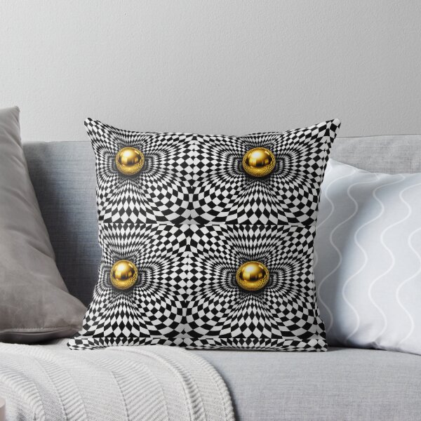 Item preview, Golden Sphere Hypnotic Optical Illusion Art designed and sold by Ink-verse-.