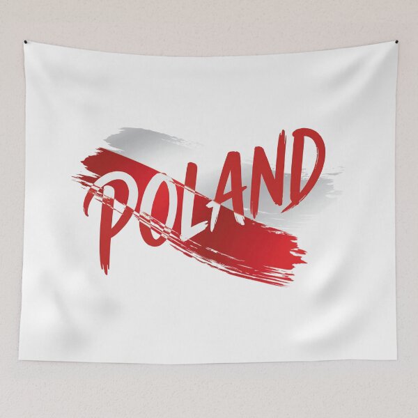 Item preview, Poland Flag Typography Design designed and sold by Pencil & Pixel.