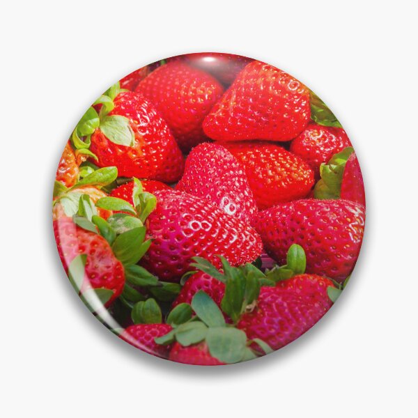 Item preview, Fresh Red Strawberries Close-Up Pile of Ripe Fruit With Green Leaves for Summer Snacks designed and sold by Nmallia.