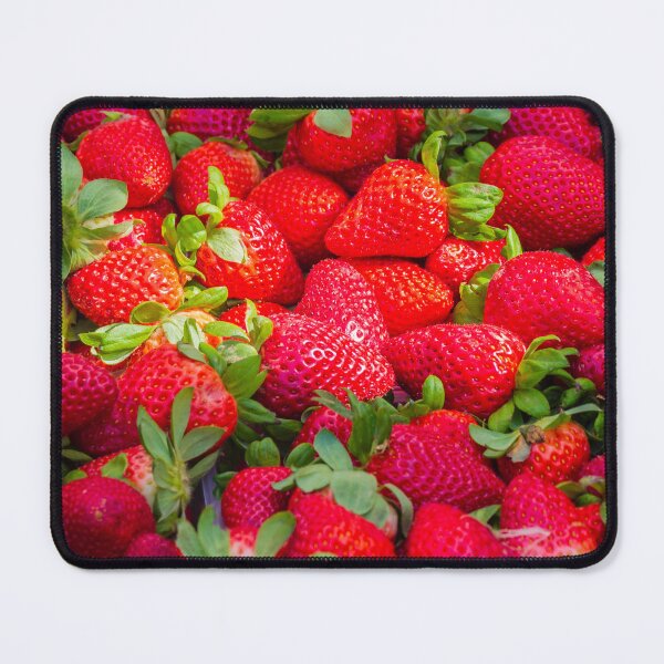 Item preview, Fresh Red Strawberries Close-Up Pile of Ripe Fruit With Green Leaves for Summer Snacks designed and sold by Nmallia.