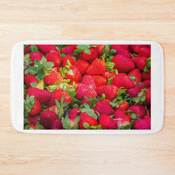 Item preview, Fresh Red Strawberries Close-Up Pile of Ripe Fruit With Green Leaves for Summer Snacks designed and sold by Nmallia.