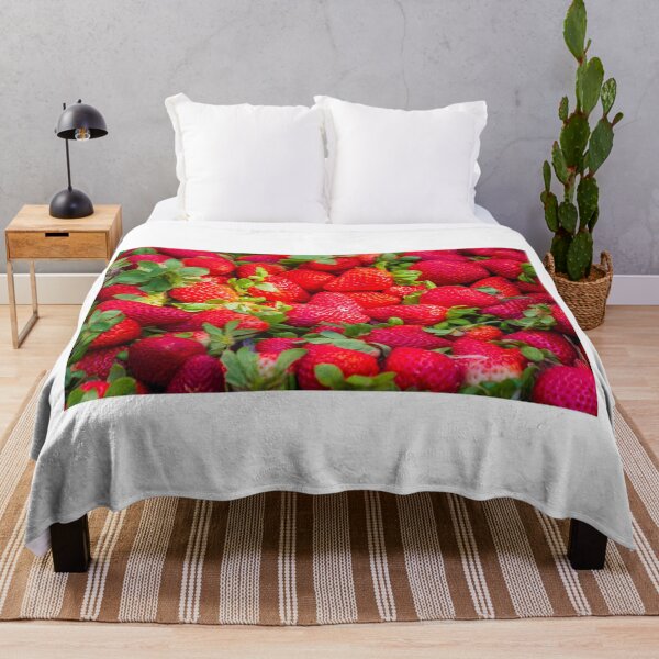 Item preview, Fresh Red Strawberries Close-Up Pile of Ripe Fruit With Green Leaves for Summer Snacks designed and sold by Nmallia.