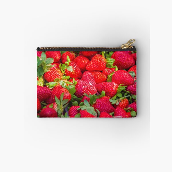 Item preview, Fresh Red Strawberries Close-Up Pile of Ripe Fruit With Green Leaves for Summer Snacks designed and sold by Nmallia.
