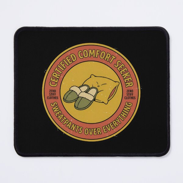 Item preview, Certified Comfort Seeker Sweatpants Over Everything Retro Badge designed and sold by DuckOddity.