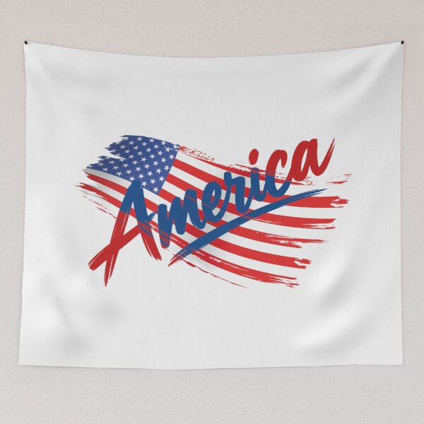 Item preview, America Flag Typography Design designed and sold by Pencil & Pixel.