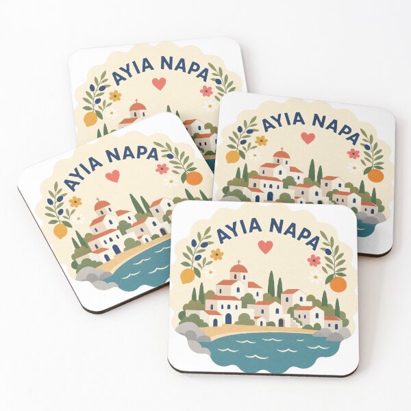 Item preview, Ayia Napa Cyprus Travel Souvenir Modern Folk Art designed and sold by VisualArtsOasis.