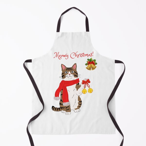 Item preview, Meowy Christmas Brown Tabby Cat with Jingle Bells designed and sold by MYCatStuff.