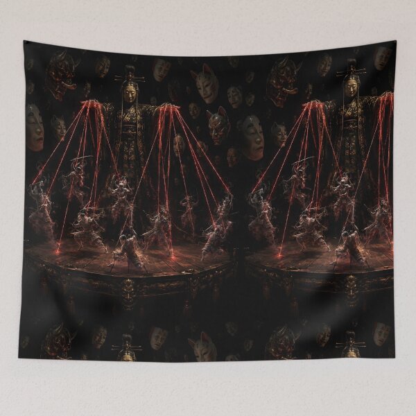 Item preview, Cursed Noh Master Japanese Puppet Horror Art designed and sold by MouradStudio.