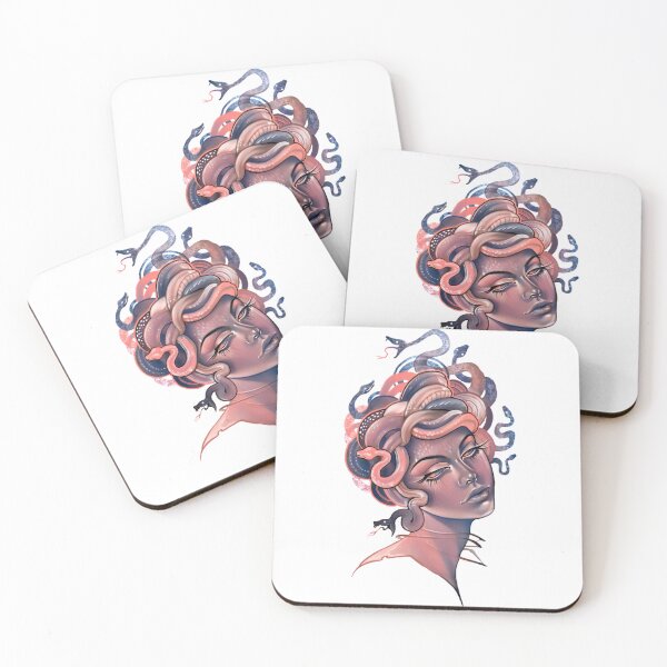 Item preview, Coral and blue Medusa portrait Lightweight Sweatshirt designed and sold by BluetApparelCA.