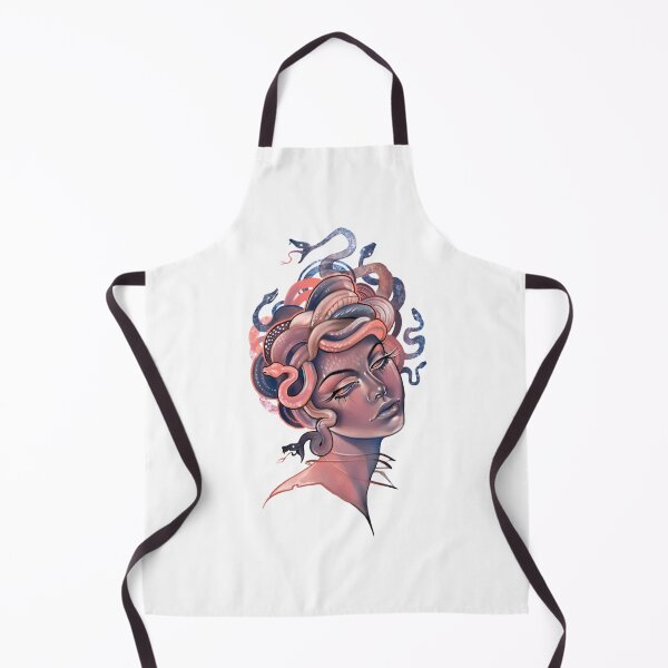 Item preview, Coral and blue Medusa portrait Lightweight Sweatshirt designed and sold by BluetApparelCA.