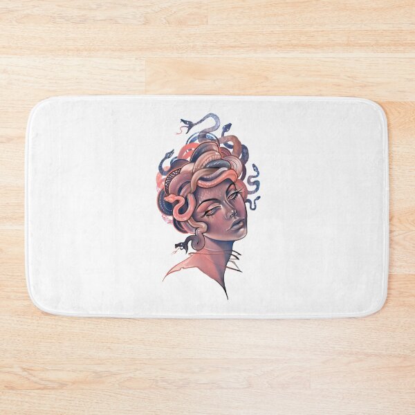 Item preview, Coral and blue Medusa portrait Lightweight Sweatshirt designed and sold by BluetApparelCA.