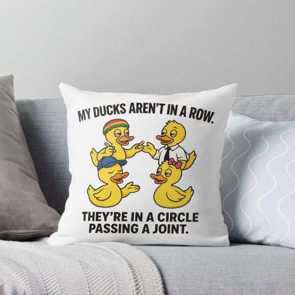 Aperçu de l'œuvre Mes canards ne sont pas en rang. Ils forment un cercle autour d'un fond blanc commun. créée et vendue par Welldoh.
