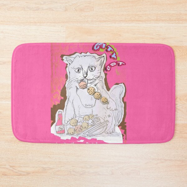 Item preview, City Cat - Cat Eating Meatballs (Original Drawing by ACCI) designed and sold by VanyssaGraphics.