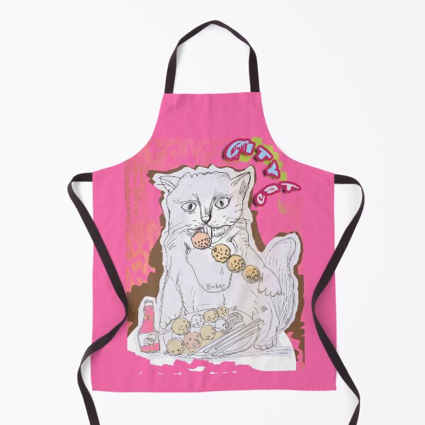 Item preview, City Cat - Cat Eating Meatballs (Original Drawing by ACCI) designed and sold by VanyssaGraphics.
