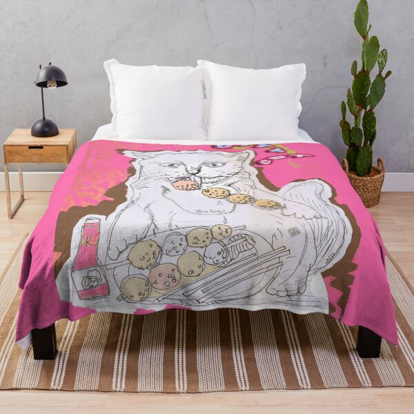 Item preview, City Cat - Cat Eating Meatballs (Original Drawing by ACCI) designed and sold by VanyssaGraphics.