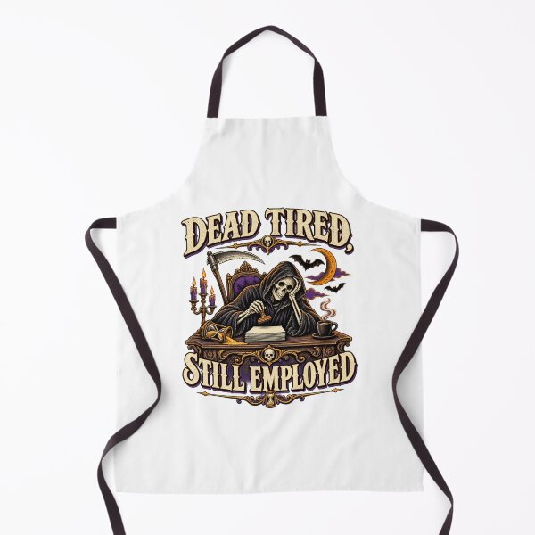 Item preview, Dead Tired Still Employed – Funny Halloween Office Skeleton Design designed and sold by FZ Designs.