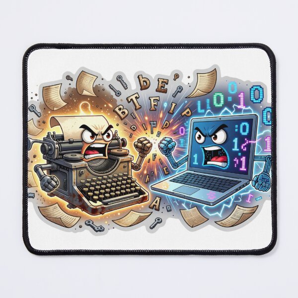 Item preview, Typewriter vs Laptop designed and sold by Imaginarium of Chaos falcon88 .