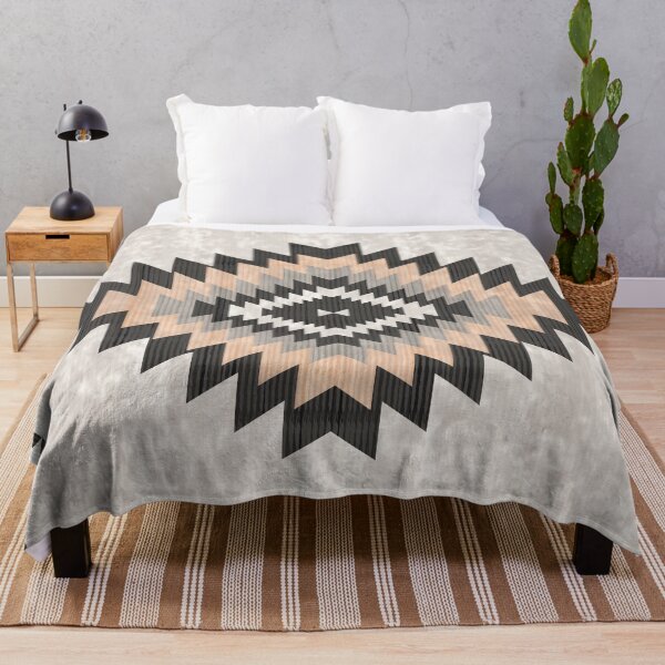 Item preview, Neutral Southwestern Boho Tribal Geometric Diamond Pattern designed and sold by Momoko-Hikaru.
