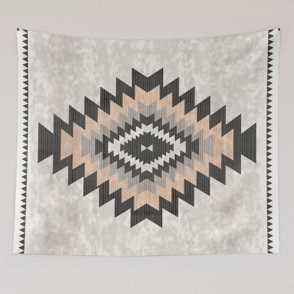 Item preview, Neutral Southwestern Boho Tribal Geometric Diamond Pattern designed and sold by Momoko-Hikaru.