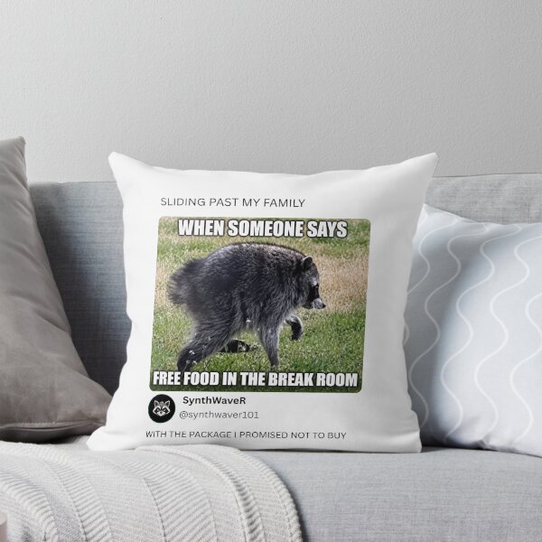 Item preview, Funny Raccoon Free Food Break Room Meme T-Shirt Coworker Humor Gift designed and sold by SynthWaveR.