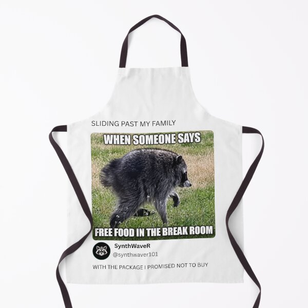 Item preview, Funny Raccoon Free Food Break Room Meme T-Shirt Coworker Humor Gift designed and sold by SynthWaveR.