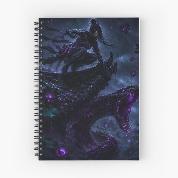 Item preview, Kunoichi Black Lotus Ninja Dark Fantasy Art designed and sold by MouradStudio.