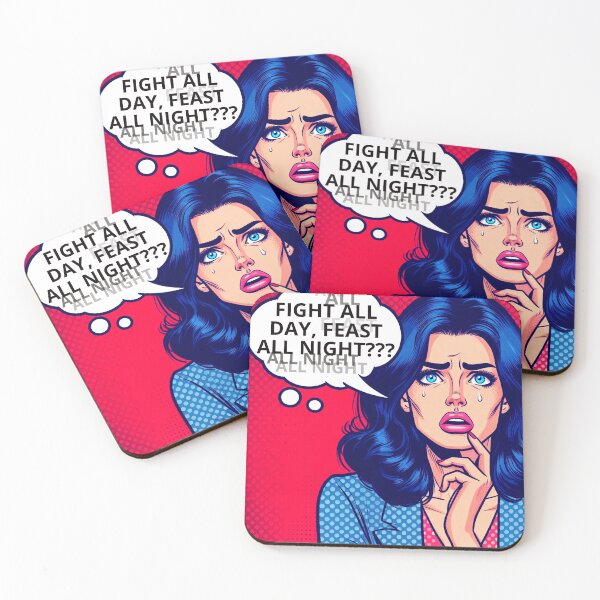 Item preview, Pop-Art Parody Fight Feast designed and sold by C ON V E RS A T I O N~PE A C E ™.