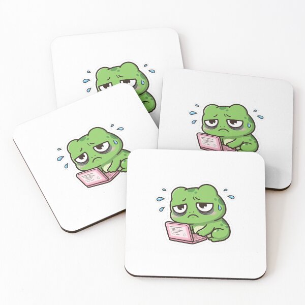 Item preview, Anxiety Frog On Laptop - Funny WFH Frog Art designed and sold by FBA.