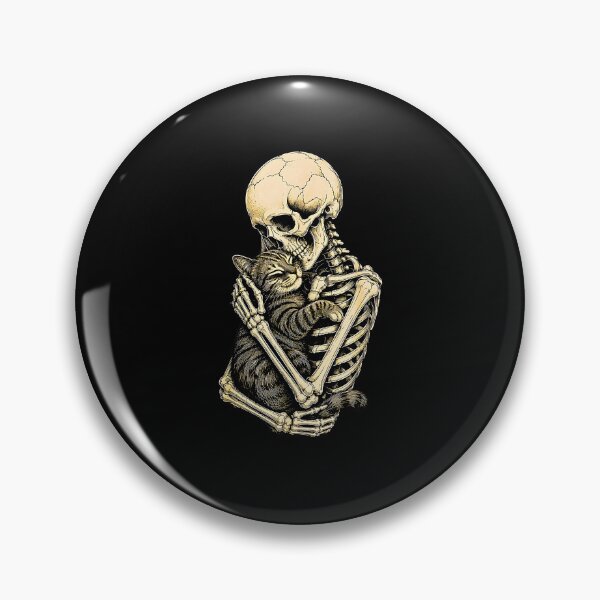 Item preview, The Lovers Tarot Card Skeleton Hugging Cat designed and sold by Rahamkshop.