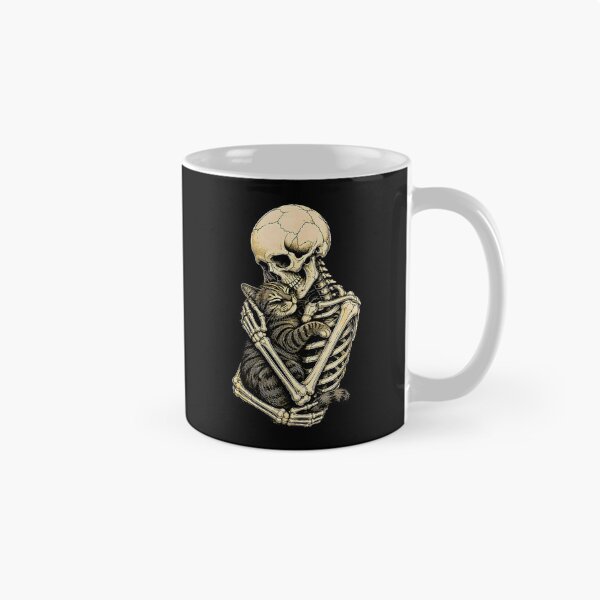 Item preview, The Lovers Tarot Card Skeleton Hugging Cat designed and sold by Rahamkshop.