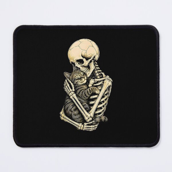 Item preview, The Lovers Tarot Card Skeleton Hugging Cat designed and sold by Rahamkshop.