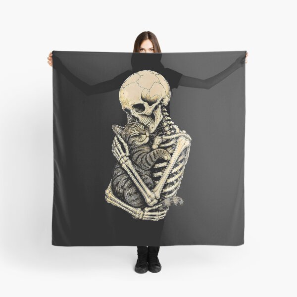 Item preview, The Lovers Tarot Card Skeleton Hugging Cat designed and sold by Rahamkshop.