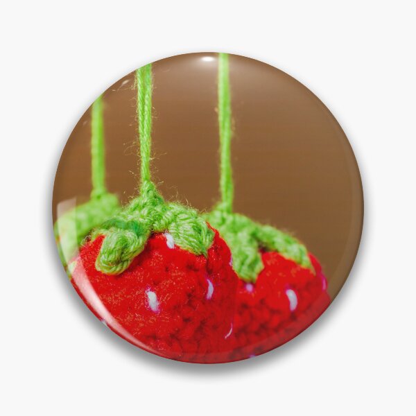 Item preview, Handmade Crochet Strawberry Ornaments Hanging Red Yarn Decorations With Green Stems For Home Or Market Display designed and sold by Nmallia.